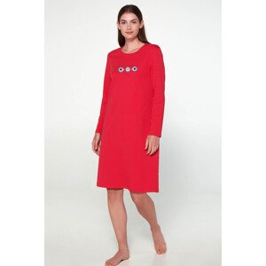 Vamp - Nočná košeľa s dlhým rukávom 19501 - Vamp red berry S