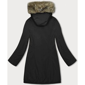 Čierna dámska zimná bunda (M-R45) odcienie czerni XXL (44)