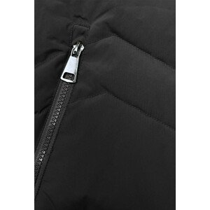 Čierna dámska zimná bunda s kožušinovou podšívkou (LHD-23023) odcienie czerni L (40)