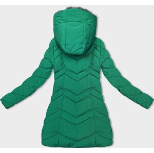 Zelená dámska zimná bunda s kožušinovou podšívkou (LHD-23023) odcienie zieleni S (36)