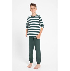 Chlapčenské pyžamo Blake zeleno-biele pre starších zelená 146