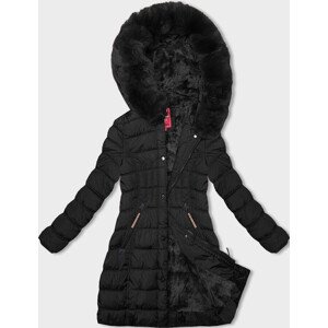 Čierna dámska zimná bunda s kapucňou (LHD-23013) odcienie czerni S (36)