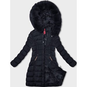 Tmavomodrá dámska zimná bunda s kapucňou (LHD-23013) odcienie niebieskiego S (36)