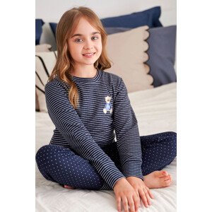 Dievčenské pyžamo 5255 plus - Doctornap tmavě modrá 140