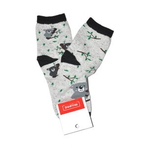 Dámske asymetrické ponožky Milena 0200 Koala 37-41 šedá melanžově růžová 37-41