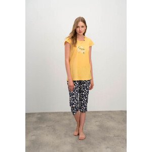 Vamp - Dvojdielne dámske pyžamo 16200 - Vamp yellow flax S