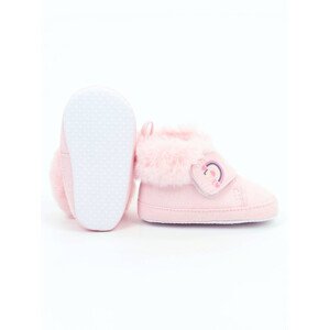 Yoclub Detská dievčenská obuv OBO-0019G-0500 Light Pink 0-6 měsíců