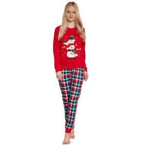 Dievčenské pyžamo 594/172 Snowman 2 - CORNETTE Červená 128