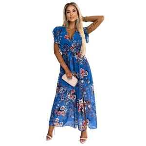 Dámske šaty 473-1 ARIA - Numoco basic Modrá Univerzální