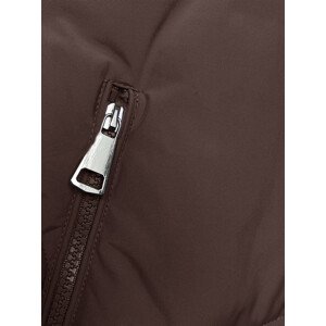 Hnedá zimná bunda s kapucňou (LHD-23015) odcienie brązu M (38)