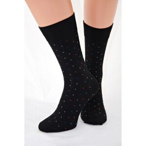 Pánske čierne ponožky s bodkami - Regina 39-42