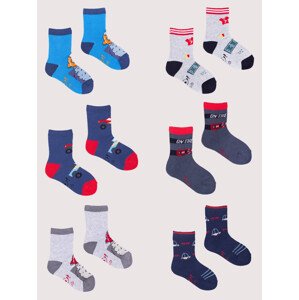Ponožky Yoclub Pattern 6-Pack SKA-0006C-AA00-009 Multicolour Velikost: 23-26