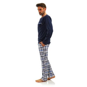 Pánske dlhé pyžamo Jasiek 2188/17 navy blue - Sesto Senso XL