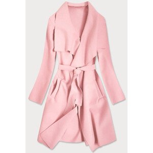 kabát v pudrově růžové barvě Růžová ONE SIZE model 16149201 - MADE IN ITALY