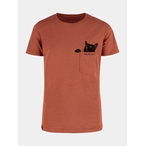 Volcano Regular Silhouette T-Shirt T-Cat Junior G02370-W22 Terracotta 146-152