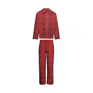 Spodní prádlo Pánské pyžamo L/S PANT SET 000NM2463EFXE - Calvin Klein size: S