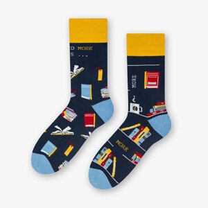 Pánske asymetrické ponožky 079 MELANŽOVÁ TMAVĚ ŠEDÁ 43-46