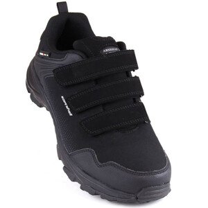 American Club Jr AM931 čierna softshellová športová obuv na suchý zips 38