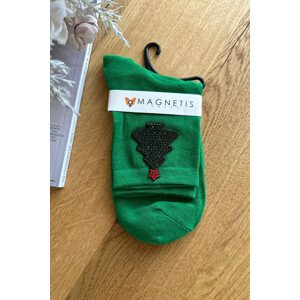 Dámske vianočné ponožky - Stromček červená UNI