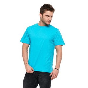Pánske bavlnené tričko Basic tyrkysové tyrkysová XXL
