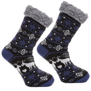 Protišmykové ponožky Nordic winter modré modrá UNI