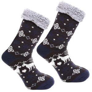 Protišmykové ponožky Nordic winter čierne černá UNI