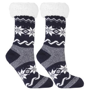 Hrejivé ponožky Nordic winter II tmavo modré modrá UNI