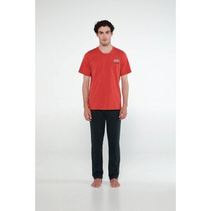 Vamp - Pánske pyžamo s krátkym rukávom 19922 - Vamp red strudel XL
