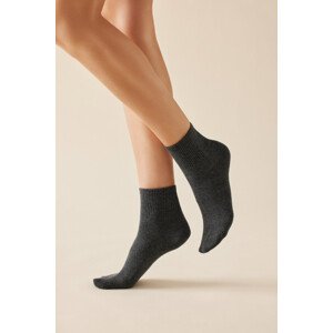 Dámske bavlnené ponožky SW/022 MELANŽOVĚ TEMNÝ 35-38