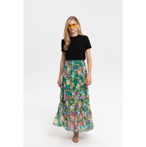 Monnari Sukne Maxi sukne s kvetinovým vzorom Zelená L