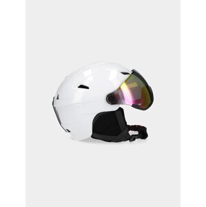 Dámska lyžiarska helma so vstavanými okuliarmi 4FWAW23AHELF032-10S biela - 4F L/XL (55-59 cm)