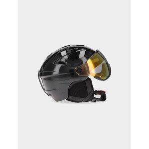 Dámska lyžiarska helma so vstavanými okuliarmi 4FWAW23AHELF032-20S čierna - 4F L/XL (55-59 cm)