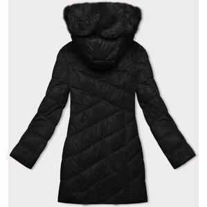 Čierna dámska zimná bunda s kapucňou (H-898-01) odcienie czerni S (36)