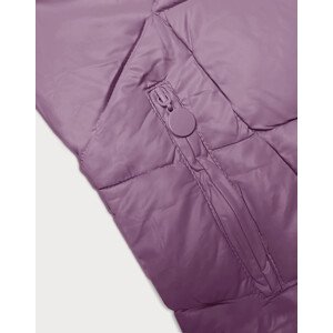 Fialová dámska zimná bunda s kapucňou (H-898-38) odcienie fioletu L (40)