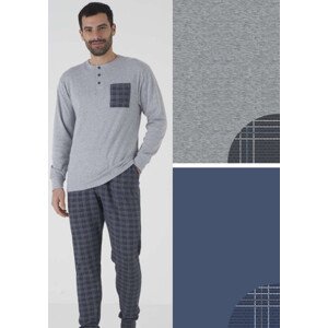 Pánske pyžamo Karelpiu KF5124 M šedá