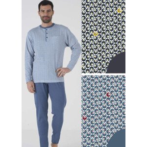Pánske pyžamo Karelpiu KF5109 M Modrá