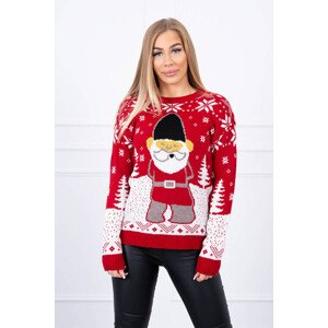 Vianočný sveter s červeným Santa Clausom UNI