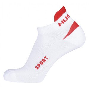 Ponožky HUSKY Šport biela/červená L (41-44)