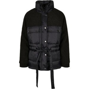 Dámska bunda Sherpa Mix Puffer Jacket čierna 3XL