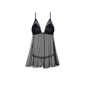 Erotická košieľka Lauren chemise - BEAUTY NIGHT FASHION černá S/M
