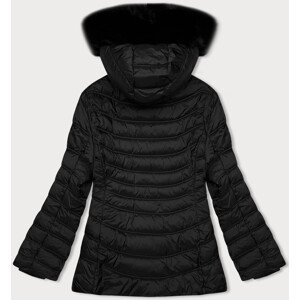 Čierna dámska prechodná bunda s kapucňou J Style (11Z8093) odcienie czerni S (36)