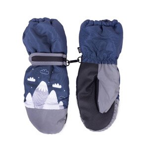 Yoclub Detské zimné lyžiarske rukavice REN-0295C-A110 Navy Blue 14