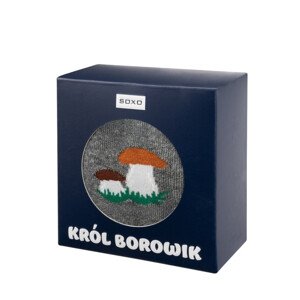 Ponožky SOXO - KING BOROWIK (King mushroom) šedá 40-45