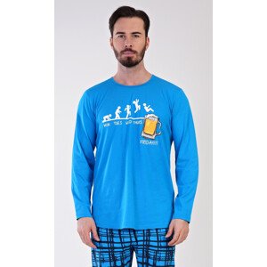 Pánske dlhé pyžamo Filip modrá XXL