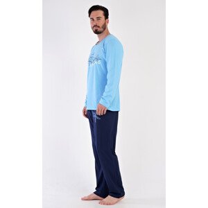 Pánske dlhé pyžamo Lietadlo světle modrá XXL