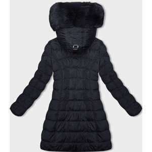 Tmavomodrá dámska zimná bunda s kapucňou (LHD-23013) odcienie niebieskiego M (38)