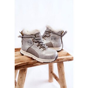 Detské zateplené topánky so zipsom Big Star KK374178 Silver 30