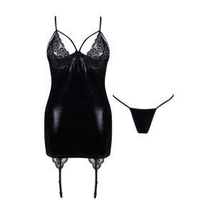 Erotická košieľka Gemma - BEAUTY NIGHT FASHION černá L/XL