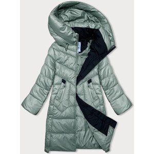 Dámska zimná páperová bunda v mätovej farbe Glakate (LU-238002#) odcienie zieleni S (36)
