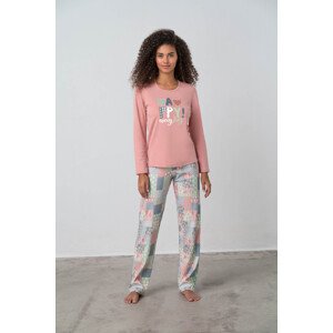 Vamp - Dvojdielne dámske pyžamo - Gil 17520 - Vamp pink tan XL